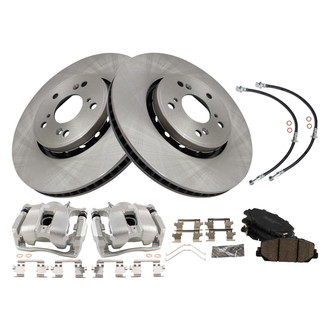 TRQ® - Front Disc Brake Kit with Ceramic Pads, Calipers and Hoses