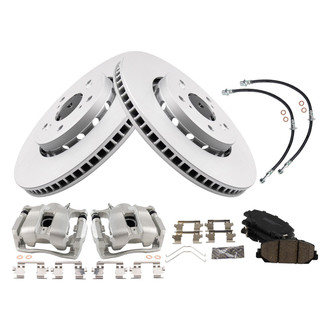TRQ® - Front Disc Brake Kit with Ceramic Pads, Calipers and Hoses