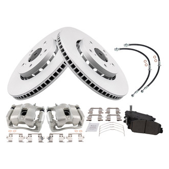 TRQ® - Front Disc Brake Kit with Ceramic Pads, Calipers and Hoses