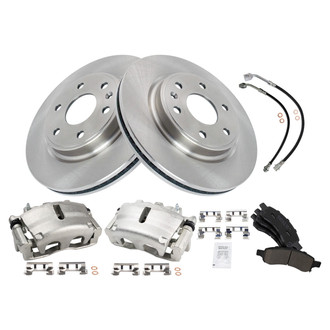 TRQ® - Disc Brake Kit with Ceramic Pads, Calipers and Hoses