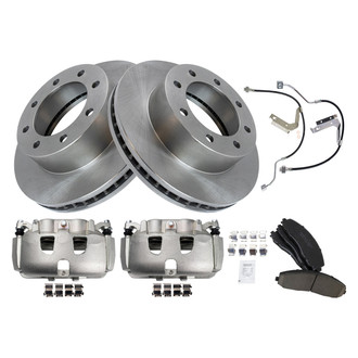 TRQ® - Front Disc Brake Kit with Ceramic Pads, Calipers and Hoses