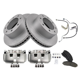TRQ® - Front Disc Brake Kit with Ceramic Pads, Calipers and Hoses
