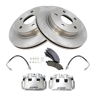 TRQ® - Disc Brake Kit with Ceramic Pads, Calipers and Hoses