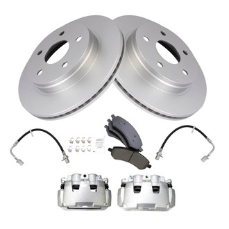 TRQ® - Front Disc Brake Kit with Ceramic Pads, Calipers and Hoses