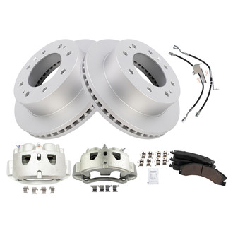 TRQ® - Disc Brake Kit with Ceramic Pads, Calipers and Hoses