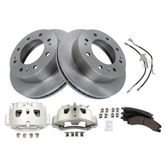 TRQ® - Front Disc Brake Kit with Ceramic Pads, Calipers and Hoses