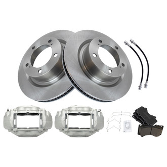 TRQ® - Front Disc Brake Kit with Ceramic Pads, Calipers and Hoses