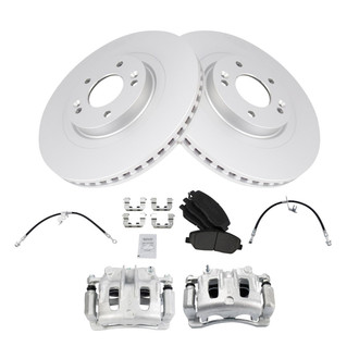 TRQ® - Front Disc Brake Kit with Ceramic Pads, Calipers and Hoses
