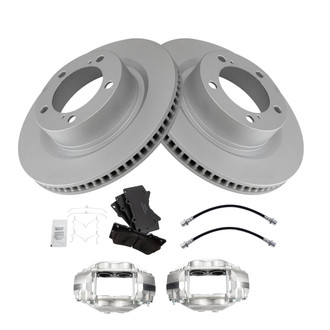 TRQ® - Front Disc Brake Kit with Ceramic Pads, Calipers and Hoses