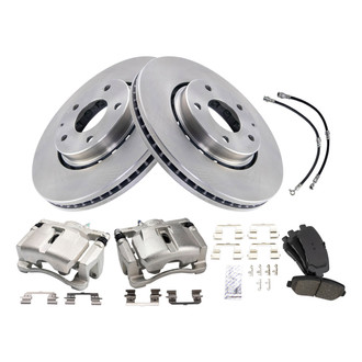 TRQ® - Front Disc Brake Kit with Ceramic Pads, Calipers and Hoses