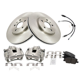 TRQ® - Front Disc Brake Kit with Ceramic Pads, Calipers and Hoses