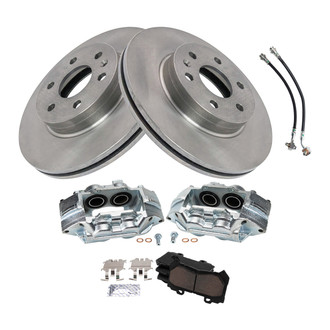 TRQ® - Front Disc Brake Kit with Ceramic Pads, Calipers and Hoses