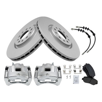 TRQ® - Front Disc Brake Kit with Ceramic Pads, Calipers and Hoses