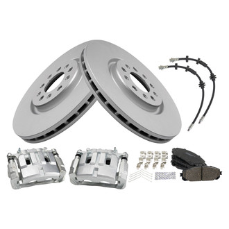 TRQ® - Front Disc Brake Kit with Ceramic Pads, Calipers and Hoses