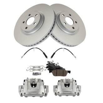 TRQ® - Front Disc Brake Kit with Ceramic Pads, Calipers and Hoses