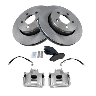 TRQ® - Front Disc Brake Kit with Ceramic Pads, Calipers and Hoses
