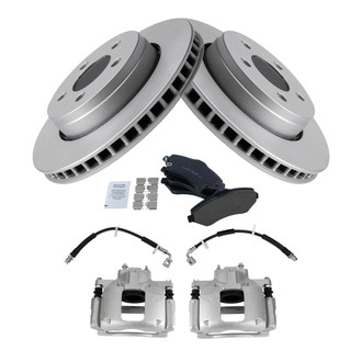TRQ® - Front Disc Brake Kit with Ceramic Pads, Calipers and Hoses