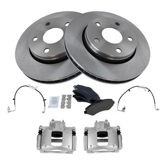 TRQ® - Front Disc Brake Kit with Ceramic Pads, Calipers and Hoses