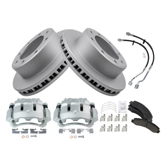 TRQ® - Front Disc Brake Kit with Ceramic Pads, Calipers and Hoses