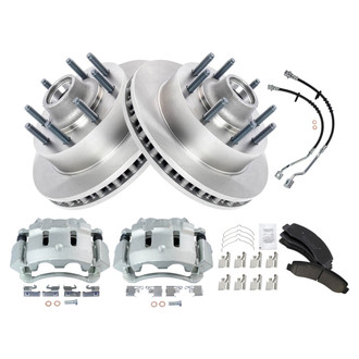 TRQ® - Disc Brake Kit with Ceramic Pads, Calipers and Hoses