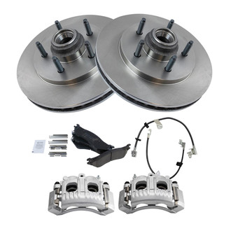 TRQ® - Front Disc Brake Kit with Ceramic Pads, Calipers and Hoses