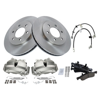 TRQ® - Front Disc Brake Kit with Ceramic Pads, Calipers and Hoses