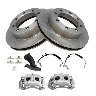 TRQ® - Front Disc Brake Kit with Ceramic Pads, Calipers and Hoses