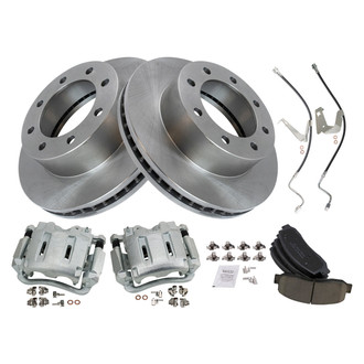 TRQ® - Disc Brake Kit with Ceramic Pads, Calipers and Hoses