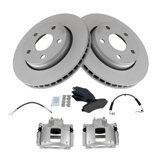 TRQ® - Front Disc Brake Kit with Ceramic Pads, Calipers and Hoses