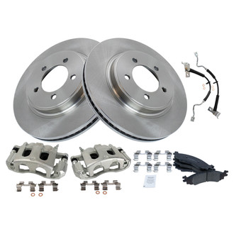 TRQ® - Front Disc Brake Kit with Ceramic Pads, Calipers and Hoses