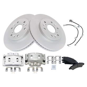 TRQ® - Front Disc Brake Kit with Ceramic Pads, Calipers and Hoses