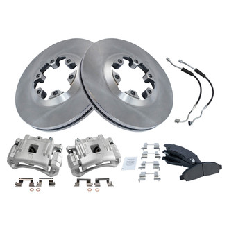 TRQ® - Front Disc Brake Kit with Ceramic Pads, Calipers and Hoses