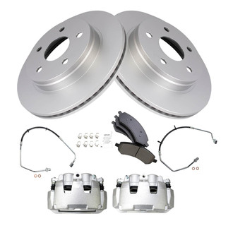 TRQ® - Front Disc Brake Kit with Ceramic Pads, Calipers and Hoses