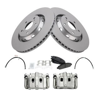 TRQ® - Front Disc Brake Kit with Ceramic Pads, Calipers and Hoses
