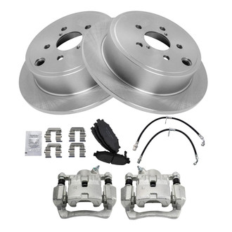 TRQ® - Rear Disc Brake Kit with Ceramic Pads, Calipers and Hoses