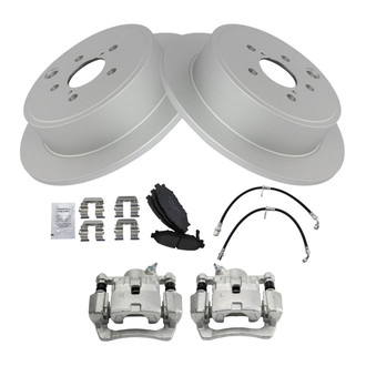 TRQ® - Rear Disc Brake Kit with Ceramic Pads, Calipers and Hoses
