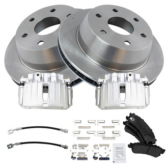 TRQ® - Disc Brake Kit with Semi-Metallic Pads, Calipers and Hoses