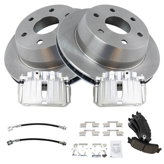 TRQ® - Disc Brake Kit with Ceramic Pads, Calipers and Hoses