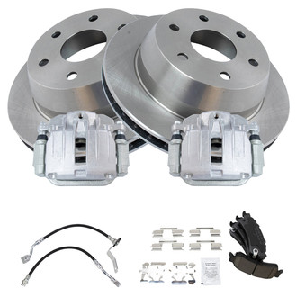 TRQ® - Disc Brake Kit with Ceramic Pads, Calipers and Hoses