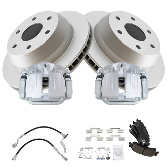 TRQ® - Disc Brake Kit with Ceramic Pads, Calipers and Hoses