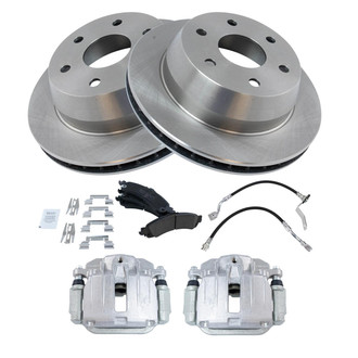 TRQ® - Disc Brake Kit with Ceramic Pads, Calipers and Hoses