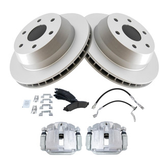 TRQ® - Disc Brake Kit with Ceramic Pads, Calipers and Hoses