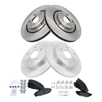 TRQ® - Front and Rear Disc Brake Kit with Ceramic Pads