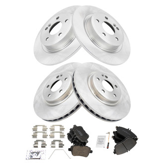 TRQ® - Front and Rear Disc Brake Kit with Ceramic Pads