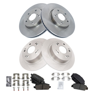 TRQ® - Front and Rear Disc Brake Kit with Ceramic Pads