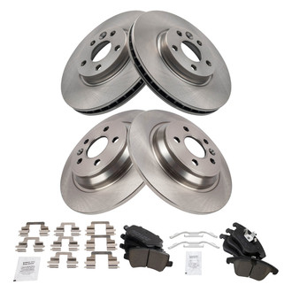 TRQ® - Front and Rear Disc Brake Kit with Ceramic Pads