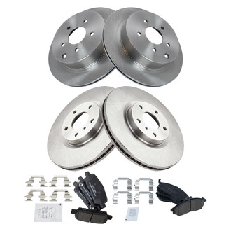 TRQ® - Front and Rear Disc Brake Kit with Ceramic Pads
