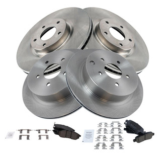 TRQ® - Front and Rear Disc Brake Kit with Ceramic Pads