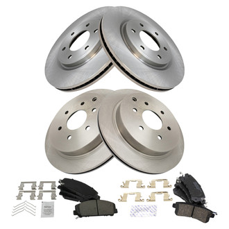 TRQ® - Front and Rear Disc Brake Kit with Ceramic Pads