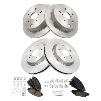 TRQ® - Front and Rear Disc Brake Kit with Ceramic Pads